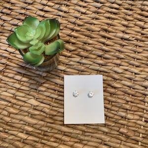 Large Faux Diamond Stud Earrings